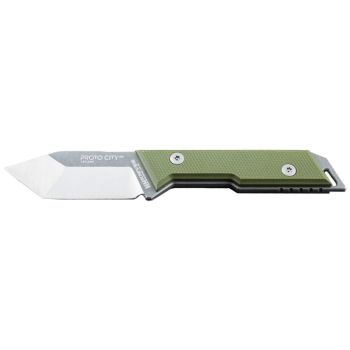 Cuchillo NN Knives Proto Tanto Verde con hoja de acero 14C28N de 7.90 cm y empuñadura de G10 de 11.40 cm