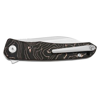 Navaja Otter  con hoja de acero S35VN de 6.9 cm y empuñadura de Carbono de 9.6 cm