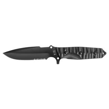 Cuchillo TB OUTDOOR Maraudeur Mixto G10 texturizado - Negro con hoja de acero Acero MOX de 11.3 cm y empuñadura de G10 texturizado de 13.3 cm