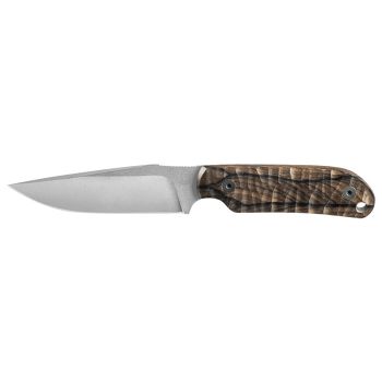 Cuchillo TB OUTDOOR Commandeur Ziricote texturizado con hoja de acero ALENOX de 10.8 cm y empuñadura de Madera de Ziricote tratada de 11.2 cm