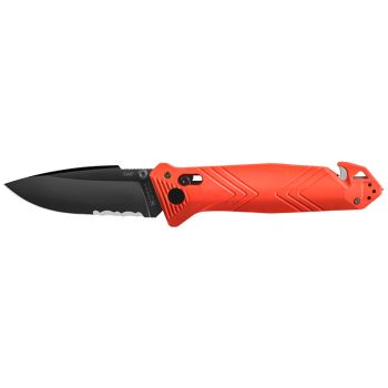 Navaja TB OUTDOOR CAC Mixto - 4 funciones - Rojo con hoja de acero Nitrox de 8.5 cm y empuñadura de PA6 de 15.3 cm