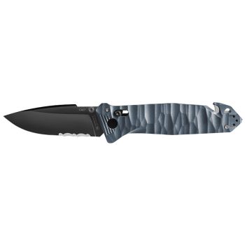 Navaja TB OUTDOOR CAC S200 Mixto texturizado - 3 funciones - Ardoise con hoja de acero Nitrox de 8.5 cm y empuñadura de PA6 texturizado de 15.3 cm