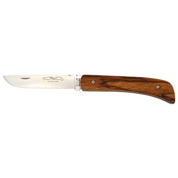 Navaja TMC Mineur MINBS con hoja de acero 12C27 de 8.5 cm y empuñadura de Madera de serpiente de 10.5 cm