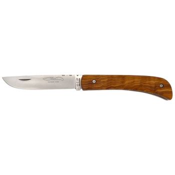 Navaja TMC Mineur MINOL con hoja de acero 12C27 de 8.5 cm y empuñadura de Olivo de 10.5 cm