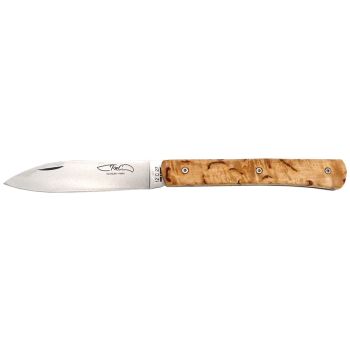 Navaja TMC Zen, madera de abedul con hoja de acero 12C27 de 10.0 cm y empuñadura de Abedul de 11.0 cm