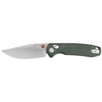 Navaja Trivisa Butterfly-GM JM06GM con hoja de acero 14C28N de 7.6 cm y empuñadura de Micarta de 9.6 cm