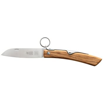 Navaja Windmühlenmesser IBEX 80 8 cm olivo con hoja de acero X50CrMoV15 de 8.0 cm y empuñadura de Madera de olivo de 12.0 cm