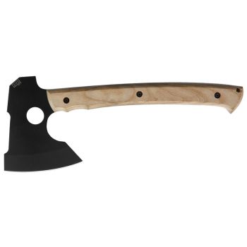 Hacha ZA-PAS con hoja de acero 80CrV2 de 12 cm y empuñadura de Fresno de 31 cm