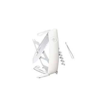 Navaja multiusos suiza Swiza CH05T, El cazador con hoja de acero 440C de 75.cm. Bloqueo por liner-lock con botón y doce usos diferentes