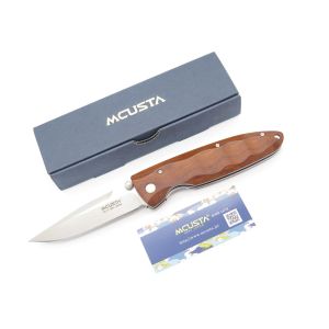 Navaja Mcusta Classic wave con hoja de acero VG-10 y empuñadura de palo del desierto