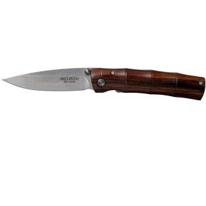 Navaja Mcusta Shinra Emotion con hoja de acero Damasco y empuñadura de Damasco
