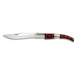 Navaja Árabe Nº1 con hoja de acero 3Cr13Mov de 10.00 cm y empuñadura de estamina Roja de 11.90 cm