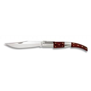 Navaja Árabe Nº00 con hoja de acero 3Cr13Mov de 6.70 cm y empuñadura de estamina Roja de 8.70 cm