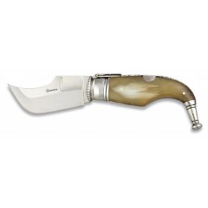 Navaja Capaora Nº1 con hoja de acero 3Cr13Mov de 9.20 cm y empuñadura de Asta Toro de 12.80 cm