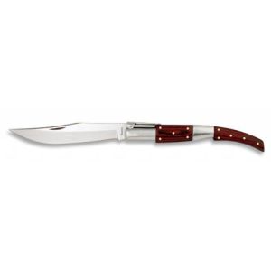 Navaja Árabe Nº2 con hoja de acero 3Cr13Mov de 11.80 cm y empuñadura de estamina y Acero/Rojo y Acero de 14.50 cm