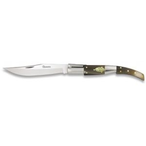 Navaja Árabe Nº2 con hoja de acero 3Cr13Mov de 11.80 cm y empuñadura de Asta auténtica y Acero de 14.50 cm