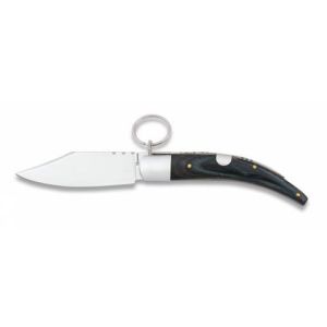 Navaja Clásica Con Anilla con hoja de acero Inoxidable de 8.30 cm y empuñadura de estamina Azul de 10.70 cm
