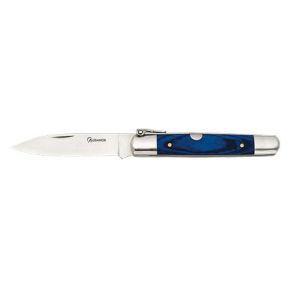 Navaja Machete Nº 0 con hoja de acero 3Cr13Mov de 7.40 cm y empuñadura de estamina Azul de 9.70 cm