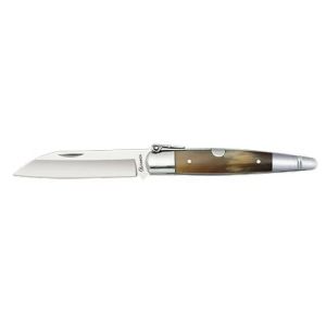 Navaja Machete con hoja de acero 3Cr13Mov de 8.00 cm y empuñadura de Asta auténtica de 10.20 cm