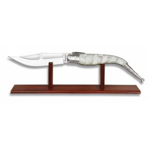Navaja Bandolera Gigante con hoja de acero 3Cr13Mov de 22.50 cm y empuñadura de Imitacion Nacar de 28.50 cm