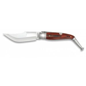 Navaja Jerezana Nº2 con hoja de acero 3Cr13Mov de 11.50 cm y empuñadura de estamina Roja de 15.50 cm