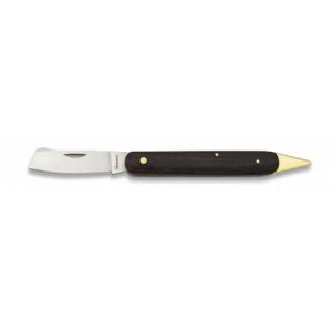 Navaja Injertar con hoja de acero 3Cr13MoV de 6.00 cm y empuñadura de Madera de 11.50 cm