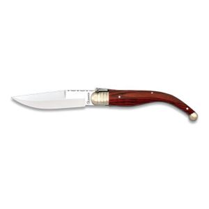 Navaja Clásica con hoja de acero Inoxidable de 9.30 cm y empuñadura de estamina Roja de 12.50 cm