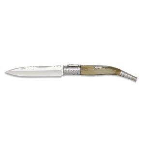 Navaja con hoja de acero Acero Inox 440 de 13.20 cm y empuñadura de Asta de 16.30 cm