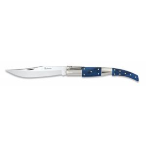 Navaja Árabe Nº 3 con hoja de acero 3Cr13Mov de 13.00 cm y empuñadura de estamina Azul de 15.80 cm