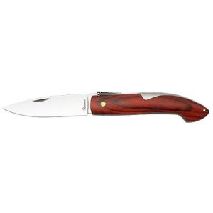 Navaja con hoja de acero 3CR13MOV de 9.00 cm y empuñadura de estamina Roja de 12.20 cm