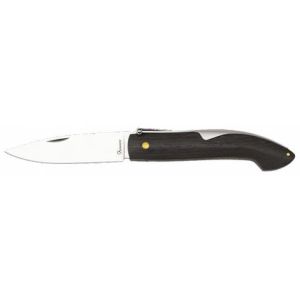 Navaja con hoja de acero 3CR13MOV de 9.00 cm y empuñadura de estamina Marrón de 12.20 cm