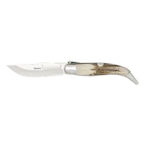 Navaja Teja Nº 00 Clasica con hoja de acero 3Cr13Mov de 6.70 cm y empuñadura de Asta de Ciervo de 8.30 cm