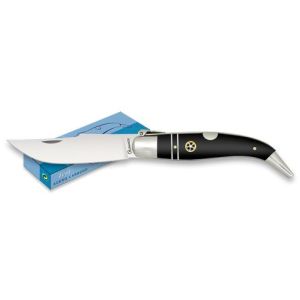 Navaja con hoja de acero Carbono de 6.50 cm y empuñadura de estamina Negra de 8.20 cm