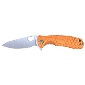 Navaja Honey Badger Leaf Large Orange con hoja de acero 8Cr13MoV de 9.2 cm y empuñadura de FRN de 11.6 cm