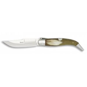 Navaja Teja Nº0 con hoja de acero 3Cr13Mov de 8.20 cm y empuñadura de Asta auténtica de 10.20 cm