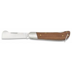 Navaja Injertar con hoja de acero 3Cr13MoV de 7.20 cm y empuñadura de Madera de 10.10 cm