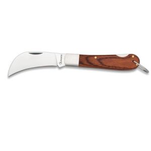 Navaja Tranchete con hoja de acero 3Cr13MoV de 7.80 cm y empuñadura de Madera de 9.80 cm