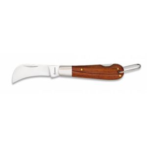 Navaja Tranchete con hoja de acero 3Cr13MoV de 5.50 cm y empuñadura de Madera de 6.90 cm