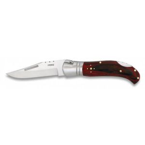 Navaja Laguiole-Caza con hoja de acero 3Cr13Mov de 8.00 cm y empuñadura de estamina/Roja de 10.30 cm