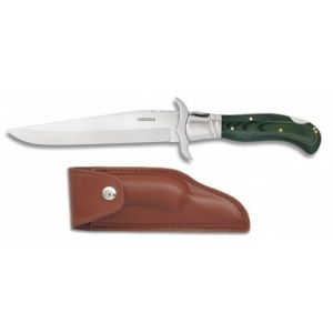 Navaja Laguiole con hoja de acero 3Cr13Mov de 16.00 cm y empuñadura de estamina/Verde de 12.50 cm