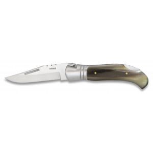 Navaja Laguiole-Caza con hoja de acero 3Cr13Mov de 9.50 cm y empuñadura de Asta autentica de 11.90 cm