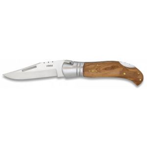 Navaja Laguiole-Caza con hoja de acero 3Cr13Mov de 9.50 cm y empuñadura de Olivo de 11.90 cm
