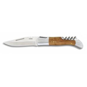 Navaja Laguiole con hoja de acero 3Cr13Mov de 9.50 cm y empuñadura de Olivo de 12.10 cm