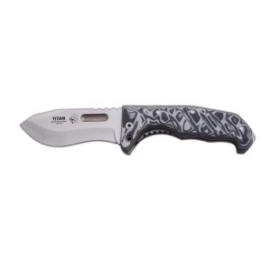 Navaja J&V Navaja Titan MICARTA Gris Funda ECONÓMICA