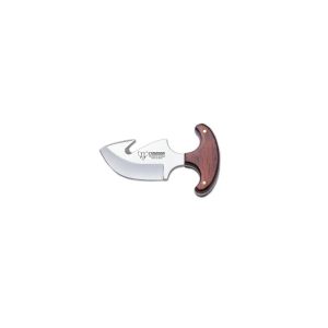 Cuchillo Cudeman Desollador 139-R con hoja de acero 440 de 8 cm y empuñadura de estamina roja funda de cuero
