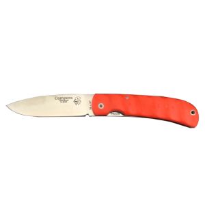 Navaja J&V Campera Micarta Naranja Fluor acero 12c27
