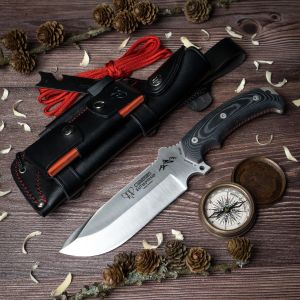 Cuchillo Cudeman 155-MC Entresierras hoja de acero inoxidable MoVa 1.4116 de 16 cm empuñadura de micarta negra de 11 cm