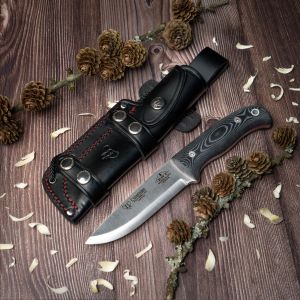 Cuchillo Cudeman ENT 158-M hoja de acero inoxidable Böhler N-690Co de 12 cm empuñadura de micarta negra de 11,5 cm