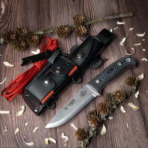 Cuchillo Cudeman ENT 158-MC hoja de acero inoxidable Böhler N-690Co de 12 cm empuñadura de micarta negra de 11,5 cm