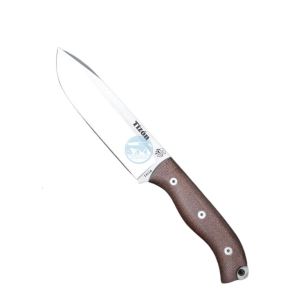 J&V Cuchillo TIZÓN micarta yute marrón